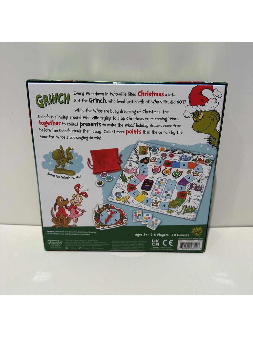 Dr. Seuss Merry Grinchmas! Family Board Game Ages 5+ Christmas Game - Picture 3 of 5